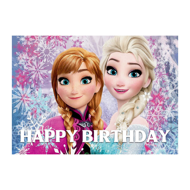Fondo personalizado de Frozen para niña y niño, pancarta de cumpleaños de Frozen, Anna, Elsa, Princesa, estudio de fotografía, fiesta de Baby Shower