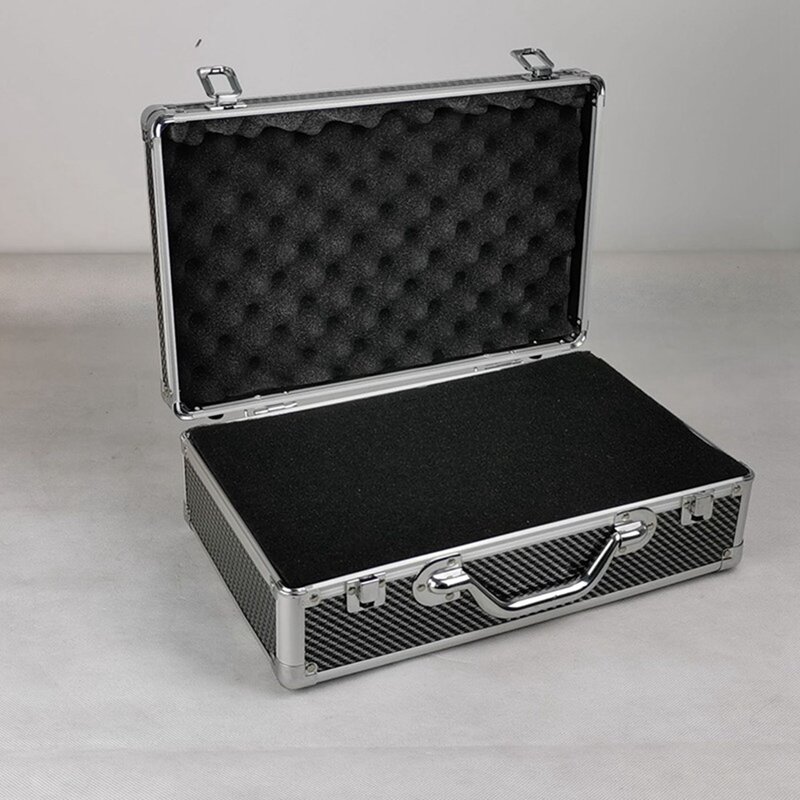 TOP Carbon Fiber Tool Box Aluminum Tool Case Suitcase Equipment Hard Carry Bag Instrument Hard Case Portable Toolbox