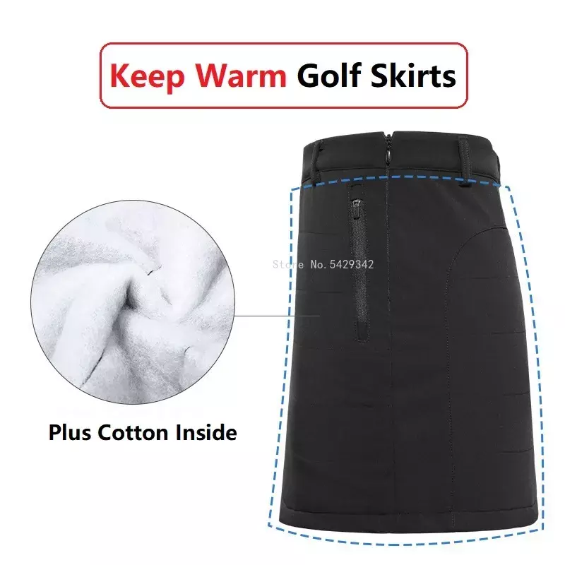 Pgm Golf Clothing Women Short Skirt Winter Ladies Pencil Skirts Thicken Plus Cotton Skorts Female Slim Pack Hip Shorts XS-XL