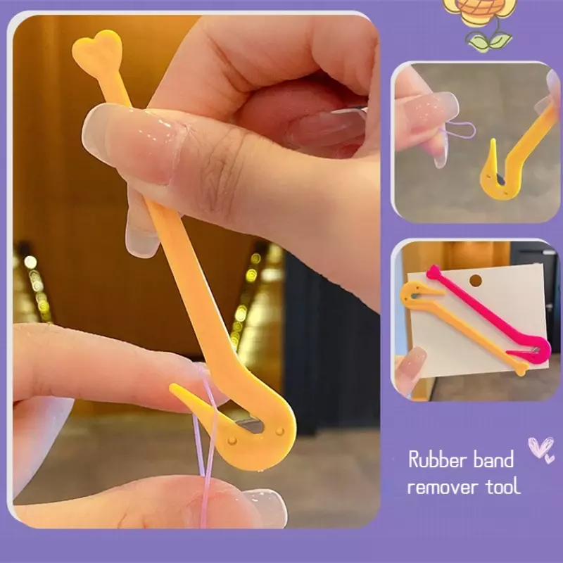 1-4pc Hair Rubber Band Remover Tool Hair Bands Rubber Cutter Salon Headwear Cut Knife Hair Rope Scissor Styling Accessories Pink