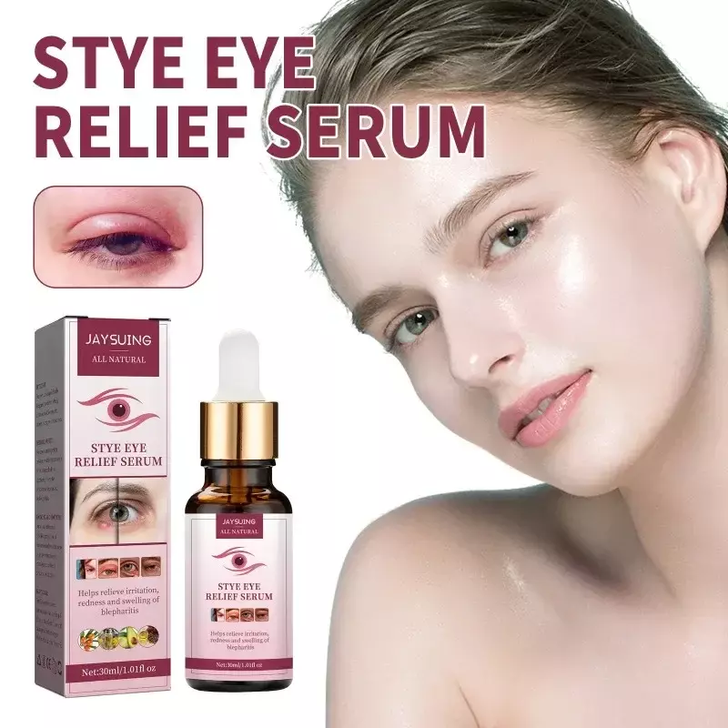 Natural Beauty Eye Relieve Serum, Alívio da Fadiga, Vermelhidão e Inchaço da Blefarite, Essência de Saúde