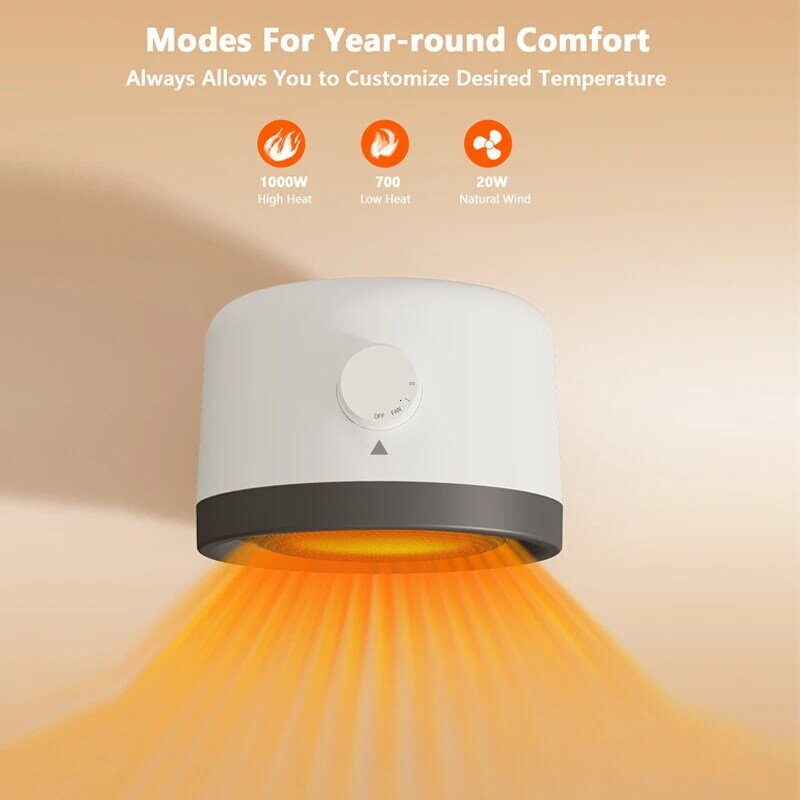 Calentador eléctrico pequeño para el hogar, calentador rápido de manos y pies, ventilador de calefacción portátil para habitación, novedad