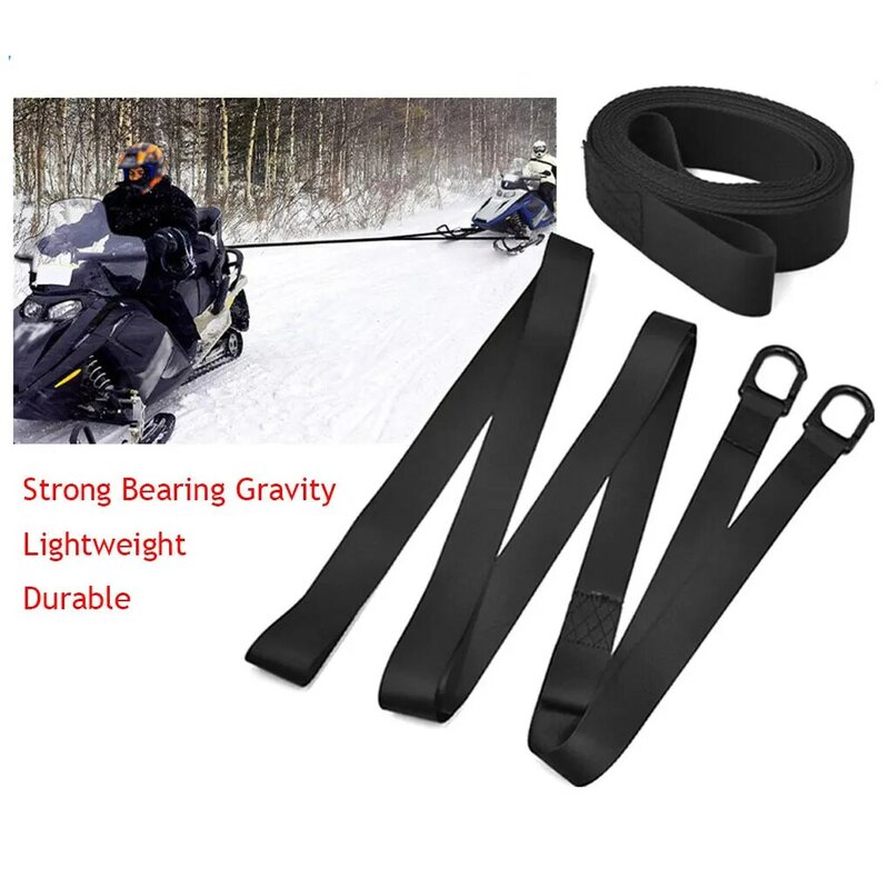 2Pcs Snowmobile Tow Strap Snowmobile Tow Reinforced Tow Rope Tow Strap Tow Rope Safe Easy To Store