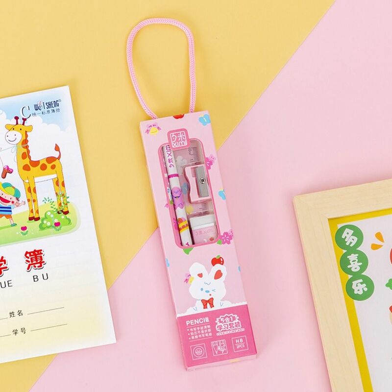 Portable Stationery Set para Kindergarten School, Start Prize, Gift Box, Birthday Gift, estudante, crianças, novo, 5pcs por conjunto