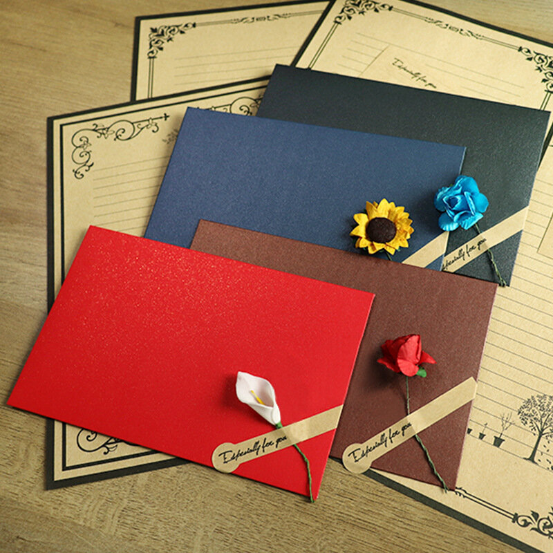 16pcs/lot Envelope Set Stationery Supplies Envelopes for Wedding Invitations Business High-grade Postcards Extract Envelope