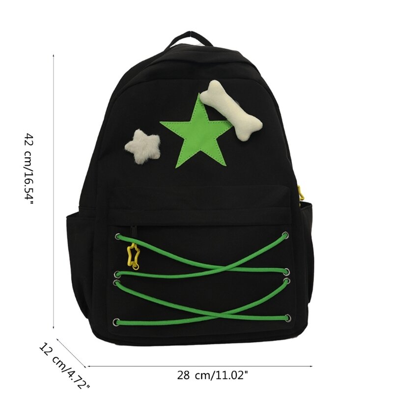 กระเป๋าสะพายสายคู่สำหรับกระเป๋าเป้สะพายหลังนักเรียนน้ำหนักเบากระเป๋านักเรียน Rucksack