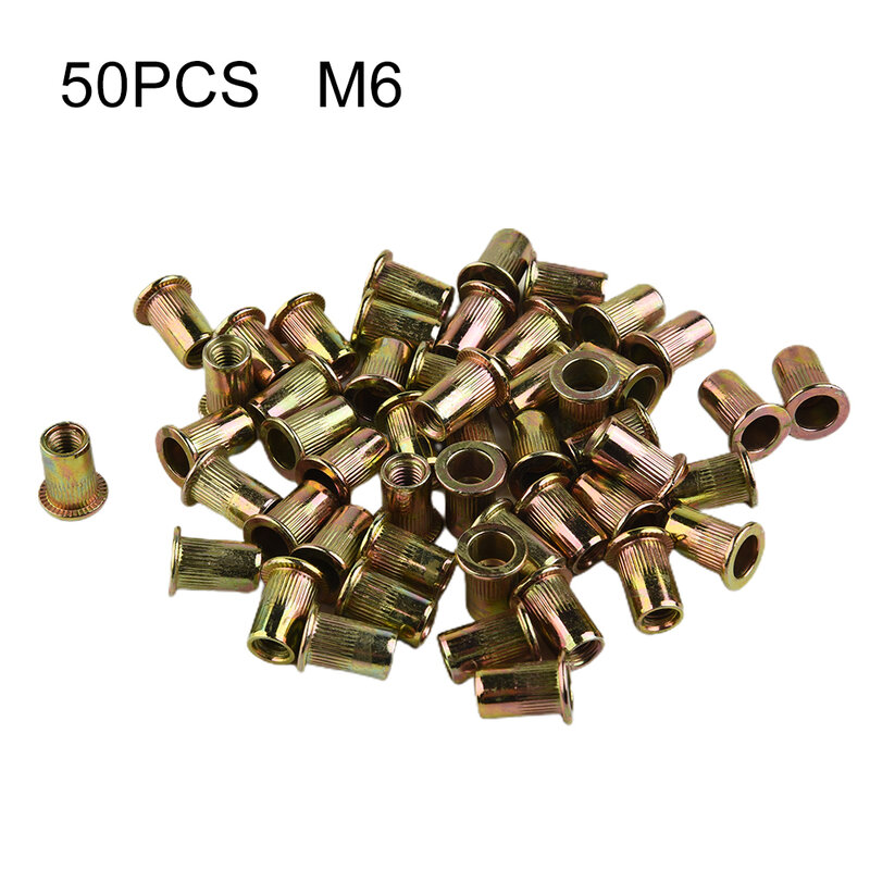 50 Pcs Klinken Nagels Set Klinknagel Noten Kit Draad M5 M6 M8 Nutsert Voor Metalen Plaat Boren Gereedschap Power Tools accessoires
