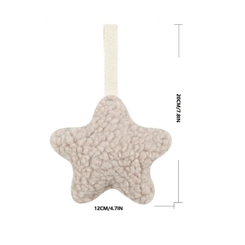 Pacifier Chain Pendant Teething Toy Stuffed Star Holder Baby Plush Teether