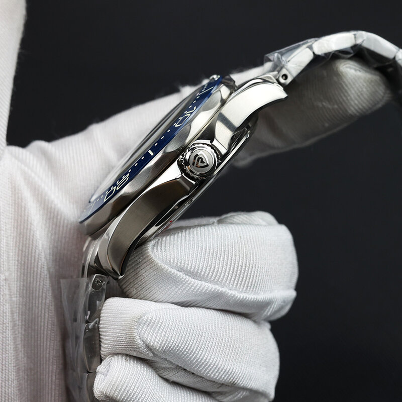 PORSTIER-Relógio de pulso mecânico masculino com moldura cerâmica, vidro safira automático, mostrador luminoso, relógio de luxo, novo, NH35, 42mm