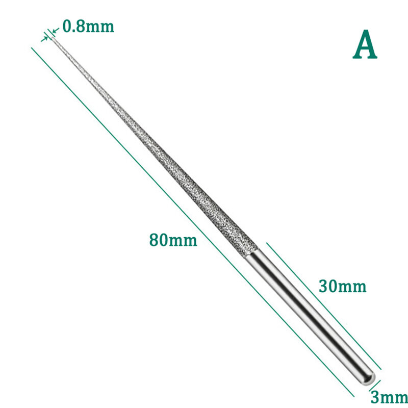 Drilling Carving Needle Hand Drill Mini Drill Shank Tool Carving Needle Diamond Engraving Grinding Rods Silver