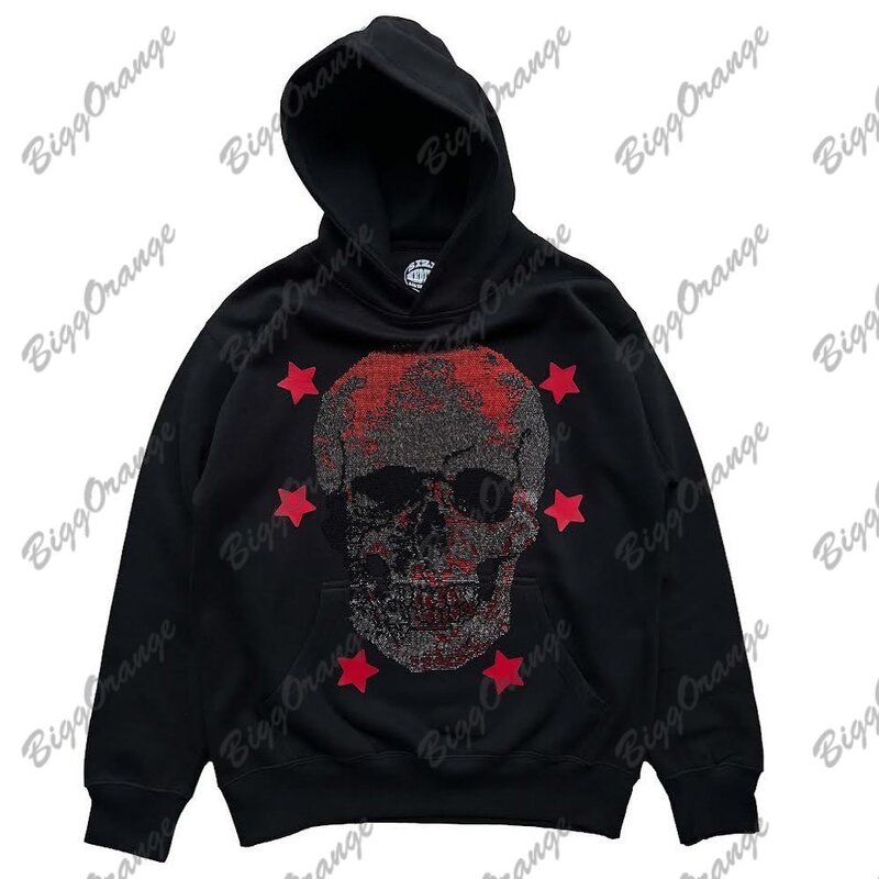 Hoge Kwaliteit Print Sweatshirt Borst Multi Color Skull Print Top Ster Print Sweatshirt Hoodie 2023 Nieuwe Stijl Persoonlijkheid Hoodie