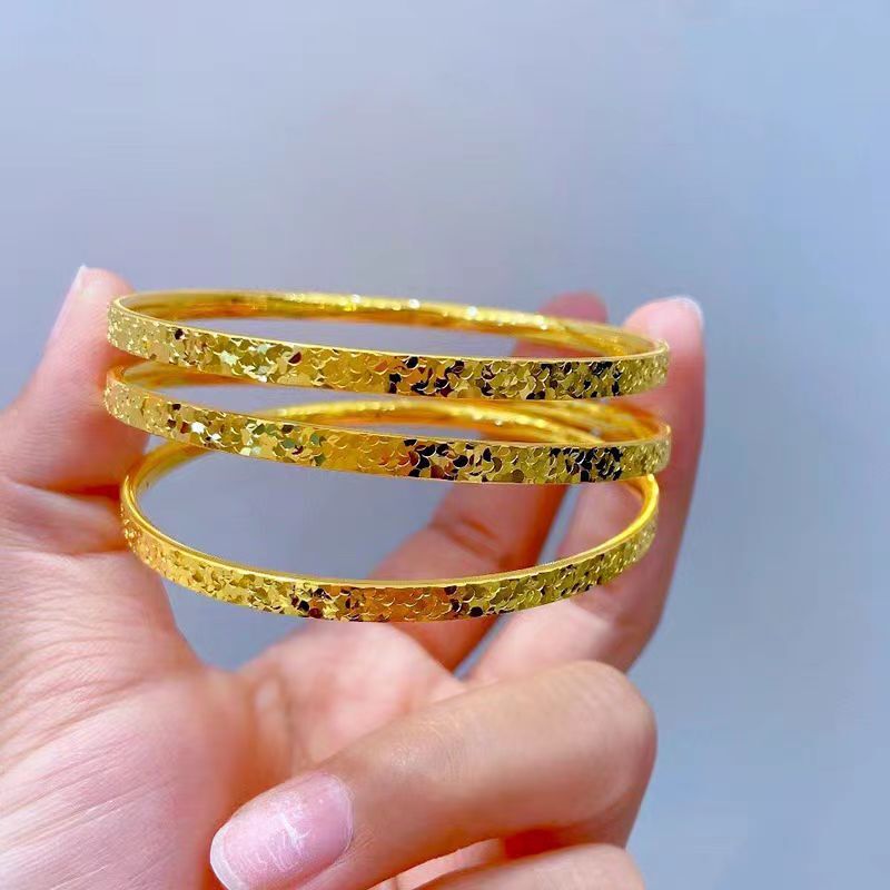 Set di gioielli di girasole Color oro puro per le donne collane con ciondolo braccialetto lucido Set di gioielli squisiti regalo per le donne