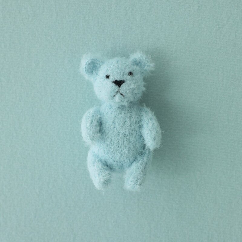Детский реквизит для фотосъемки тема голубого неба реквизит для фотосъемки Seersucker детская пеленка вязаная шапка Медведь кукла