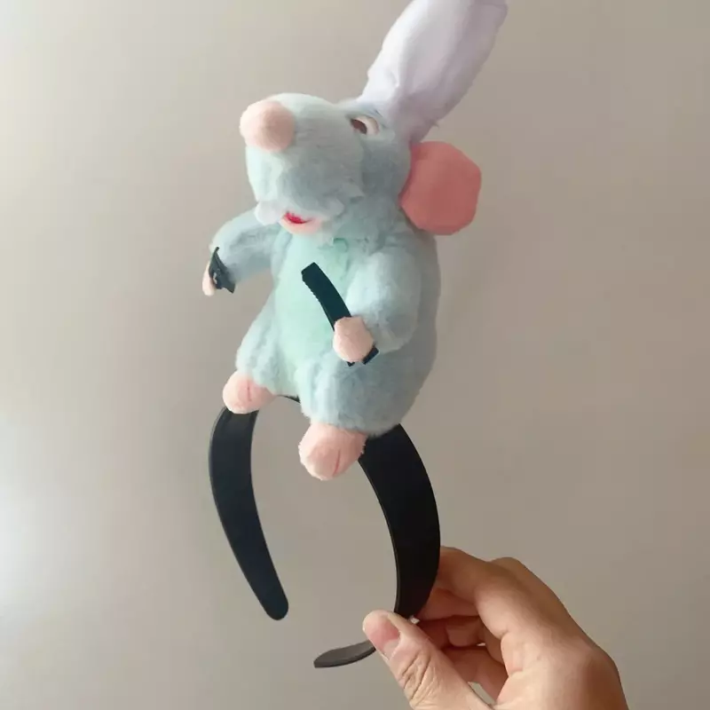สายรัดผมลายการ์ตูนตุ๊กตาผ้ากำมะหยี่น่ารักสร้างสรรค์ที่คาดผมสไตล์ Ratatouille เป็นของขวัญสำหรับเด็กผู้หญิง