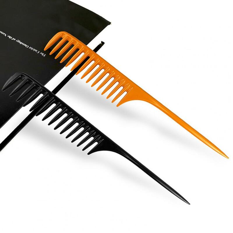 Jednokolorowy zaokrąglony ogon fryzjerski urządzenie do stylizacji grzebień do włosów dla dziewczynek