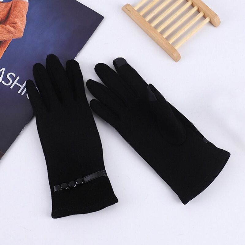 New Fashion Plus Velvet Thicken Skiing Gloves Driving Mittens Touch Screen Gloves Winter Warm