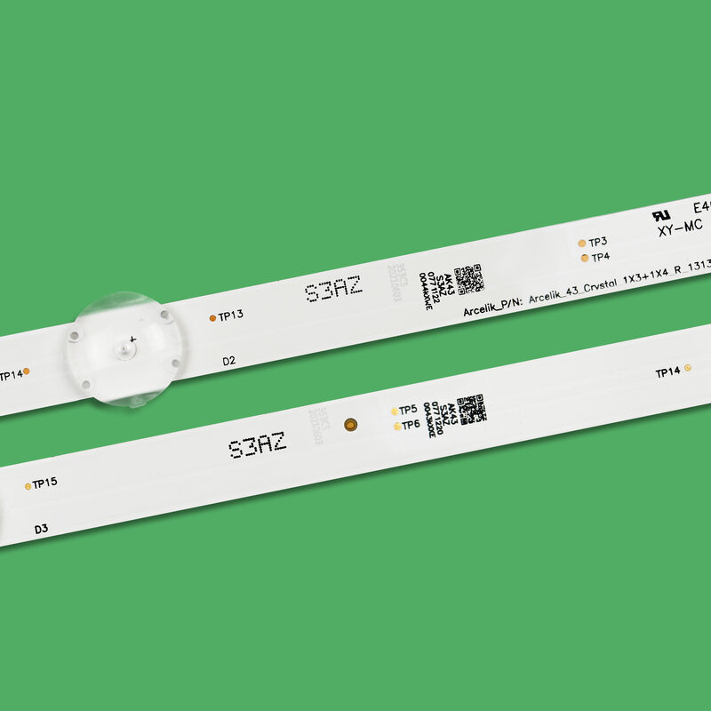 8PCS LED Backlight Strip 7lamps (3v) For ZXW65600-AA ZXZ65600-AA Arcelik_43_Crystal_1x3+1x4_R_1313FC_7S1P L A43L67605B