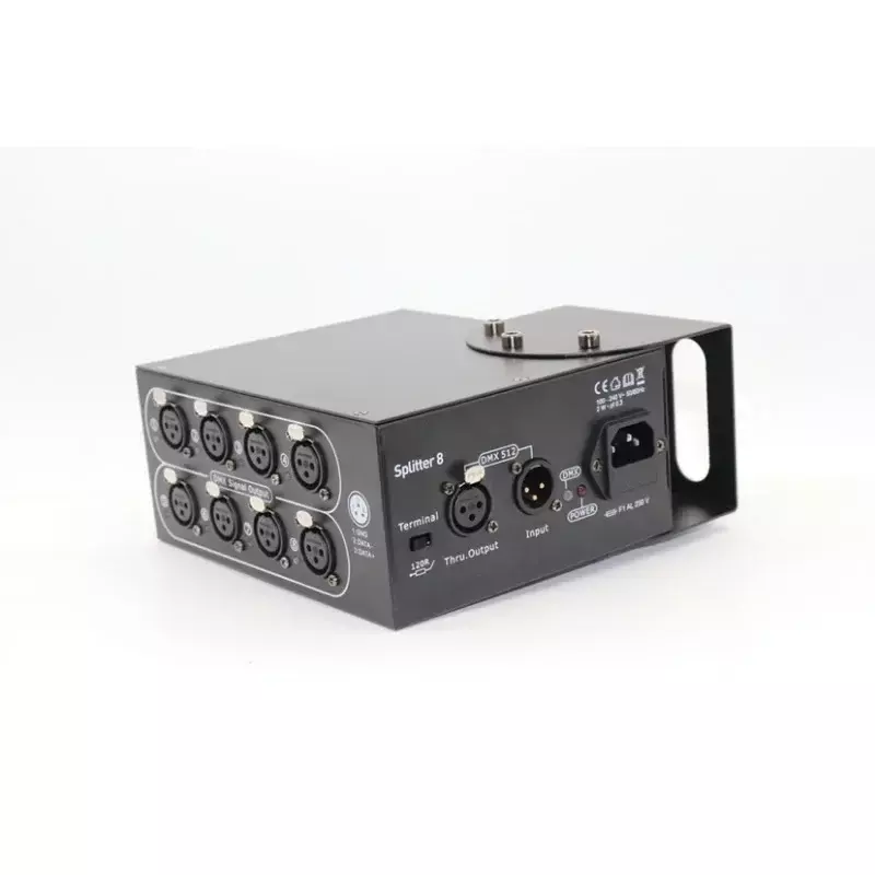 8 Way DMX Splitter High Quality Stage Light Effect Signal Repeater DMX512 Signal Distributor