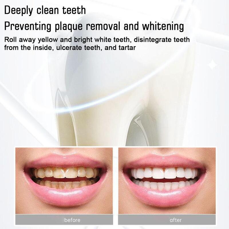 Wybielająca pasta do zębów naprawa ubytków próchnicy usuwanie plam z płytki nazębnej próchnica żółknięcie naprawa zębów pasta do zębów do higieny jamy ustnej