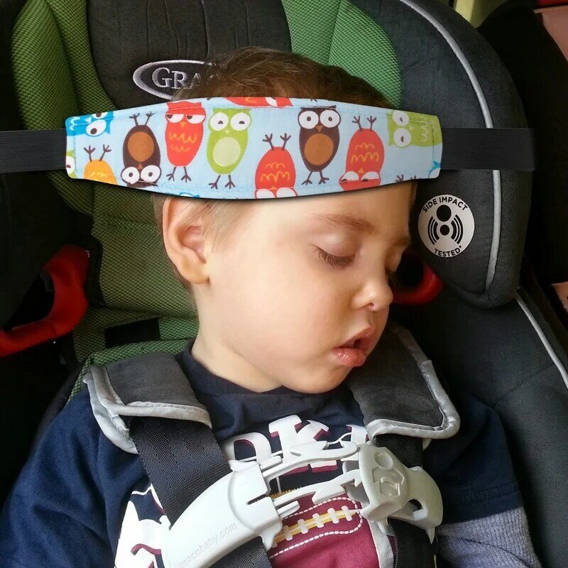 Soporte de cabeza de bebé para niños, cinturón de dormir ajustable para coches de bebé, banda de ayuda para la siesta, estampado, accesorios de asiento de coche para bebé, 1 unidad