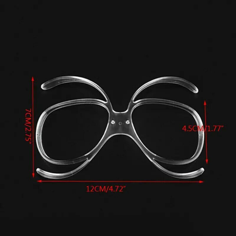 Óculos esqui portáteis flexíveis, armação miopia, óculos snowboard, adaptador moldura lente y1qe