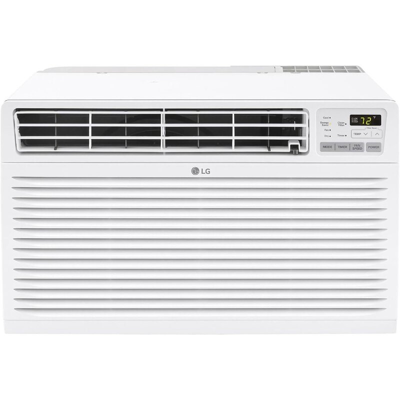 11,800 Wall Air Conditioner, 115V, 530 Sq. Ft. for Bedroom, Living Room, Apartment, with Remote, 3 Cool & Fan Speed