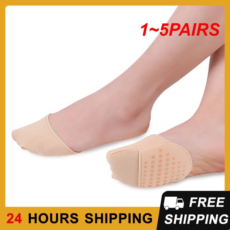 1~5PAIRS Abrasive Foot Insole Pain Relief Breathable Anti-slip Socks High-heeled Insoles Half-size Pad Soft And Comfortable