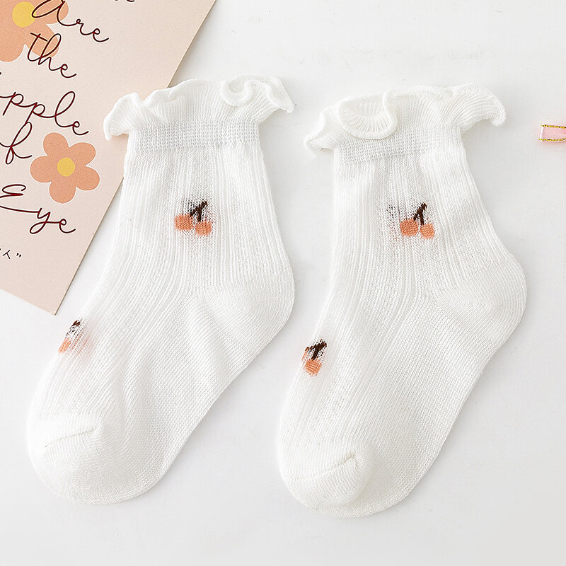 Adorable Infant Girl Ruffled Socks Delicate Breathable Lace Socks for Baby Girls