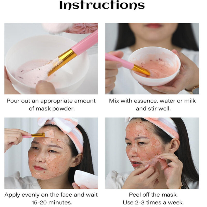 Profesjonalny Salon kosmetyczny Spa miękkie Hydro galaretki maska proszek do pielęgnacji skóry twarzy wybielanie Rose kolagen odkleić DIY twarzy galaretki maska