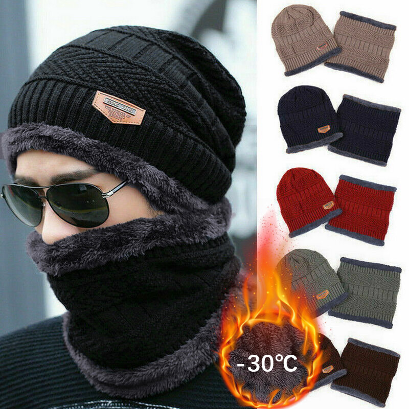冬のニット帽,男性と女性のためのベルベットのフリースのスカーフ,暖かい屋外の乗馬帽子,厚いベルベットの襟の保護キャップ