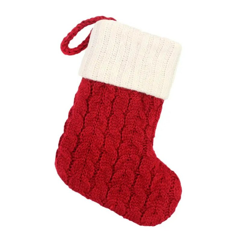 Chaussettes de Noël Flocon de Neige avec Lettres, Décoration pour la Maison, Ornement d'Arbre, Cadeau, 2023, 2024