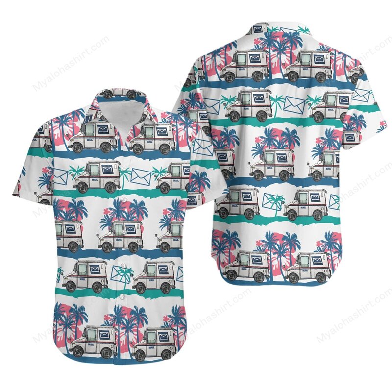 Hawaiian Shirts for Men Electrician Print Shirts Cool Nature Summer Casual Button Up Hawaii Shirts