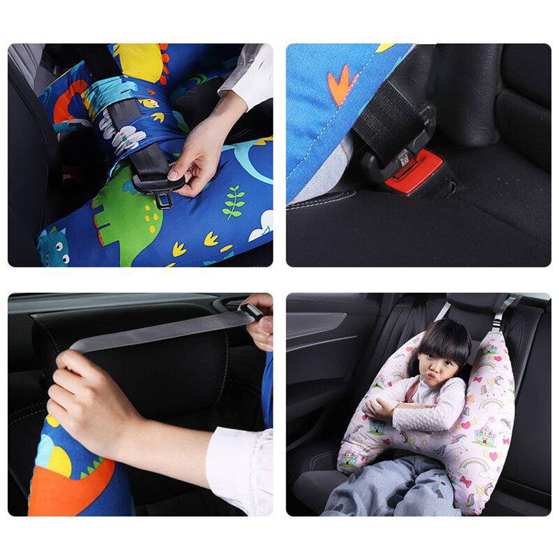 Śliczna dziecięca zagłówek na szyję w kształcie litery U, dziecięca poduszka poduszka podróżna na fotelik samochodowy, poduszka pod kark bezpieczeństwa dla dzieci