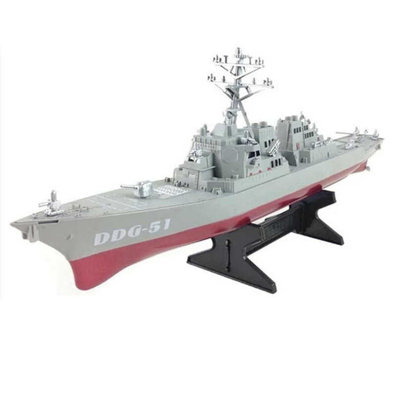 Пластиковый военный корабль, модель корабля, игрушки, статический готовый военный корабль, разрушитель, маятник с кронштейном, линкор