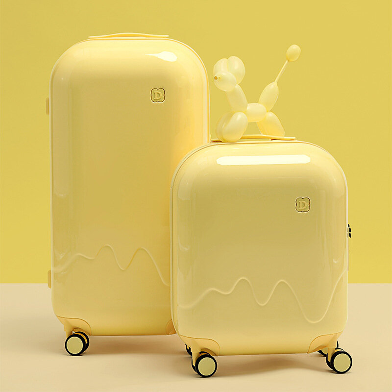 Чемодан-тележка для багажа, женский маленький легкий чемодан для путешествий, кожаный чемодан, 20 дюймов