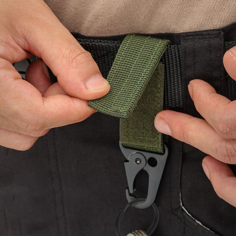 1 pz moschettone serratura moschettone 100x30mm Nylon gancio chiave militare fibbia cintura sistema di sospensione per campeggio attività all'aperto