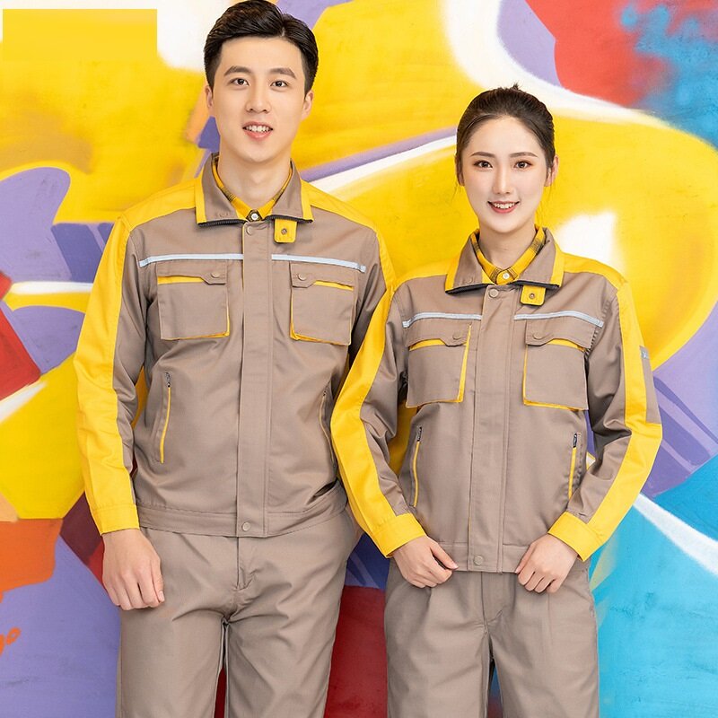 Siamese Uniform For Men Women Worker Clothing Workwear Suit Multi pockets Car Wash Repairman Machine Welding Suit Worker Uniform