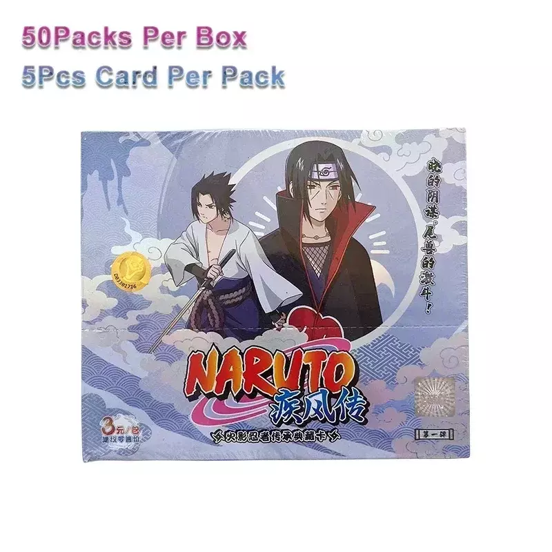 Kotak KAYOU Anime Naruto Permainan Kartu Koleksi Langka Kartu Karakter Dunia Ninja Mainan Anak-anak untuk Anak-anak Hadiah Koleksi Hobi