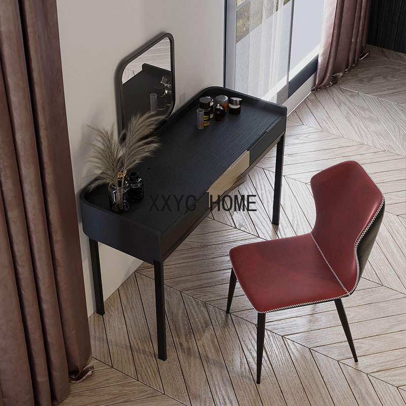 ZQ โต๊ะเครื่องแป้งแบบนอร์ดิกไฟห้องนอนโต๊ะชุดแต่งหน้าชุดเล็กขนาดเล็กอเนกประสงค์สไตล์อเมริกัน