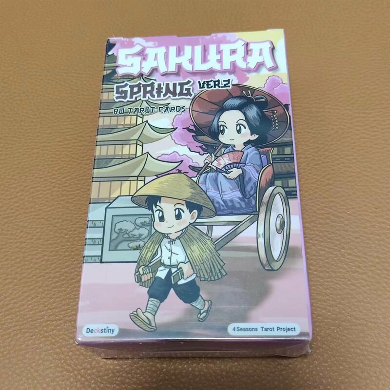 Sakura-spring tarot, conjunto de 79 peças, 12x7cm, ver.2