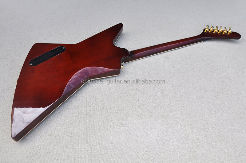 Flyoung Hot Sale Unusual Shape Sunburst Electric Guitar Cheap Price Guitar Flame Maple veneer