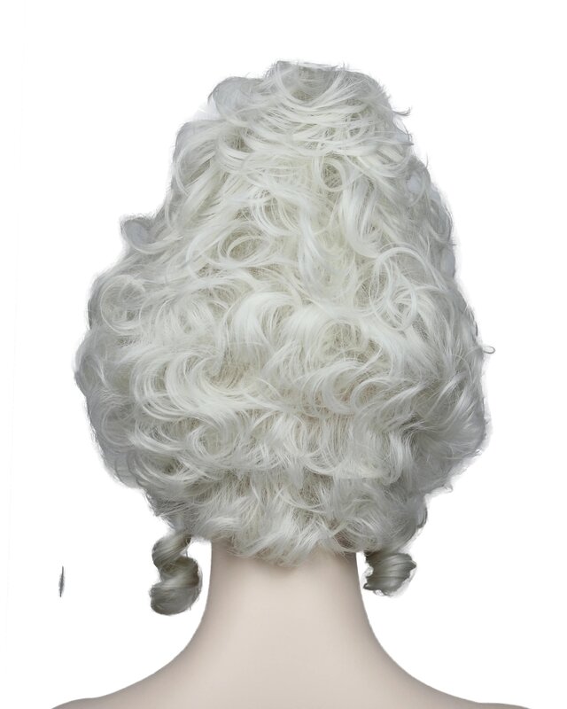 Loira curto em camadas ondulado peruca de cabelo sintético para feminino palácio peruca perucas de cabelo para senhora completa franja