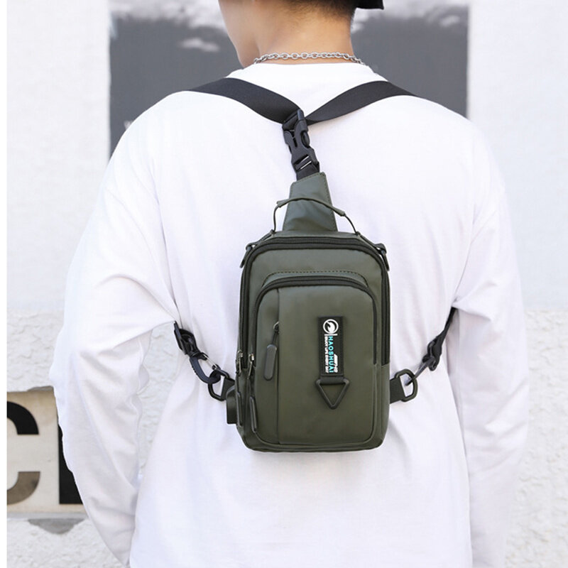 Men Nylon Backpack Rucksack Cross Body Shoulder Bags Military Travel Male Fashion Messenger Chest Pack Bag Knapsack 4 USES