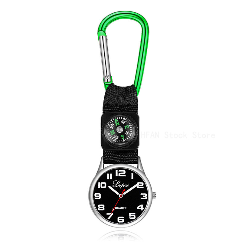Enfermera Fob reloj de bolsillo con clip de mosquetón, reloj Médico Deportivo, relojes de senderismo, reloj vintage, brújula de montañismo, envío directo