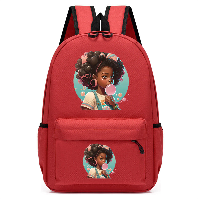 Children Bagpack Blowing Bubble Girl Print Backpack Kindergarten Schoolbag Kids Bagpack Bags Cartoon Girl Bookbag Travel Mochila