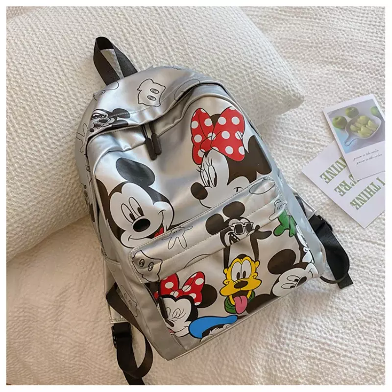 Disney New Mickey Mouse Student Schoolbag Cute Man and Woman Cartoon Children's Lightweight and Large Capacity Backpack