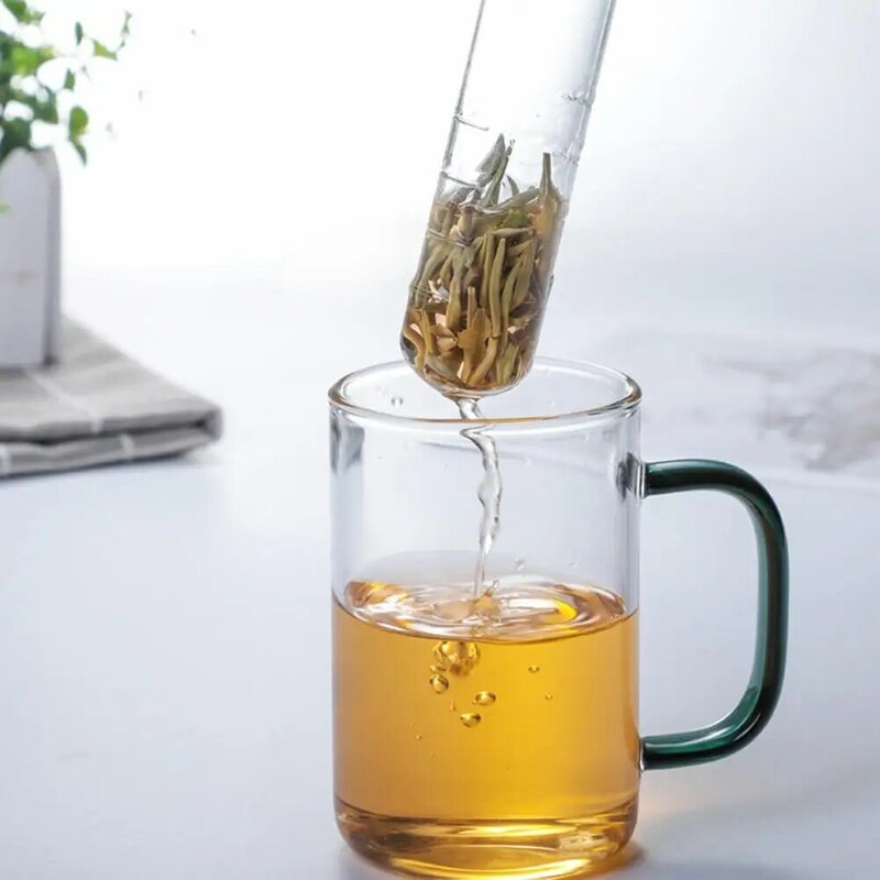 ตาข่ายชงชาแก้วที่กรองชาดีไซน์สร้างสรรค์ท่อแก้วอุปกรณ์เสริมสำหรับเครื่องมือชาชาสมุนไพร Puer