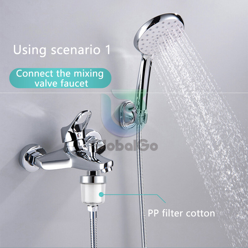 Filtro de ducha universal PP algodón purificador salida hogar cocina grifo frontal purificación colador Año Nuevo Accesorios baño