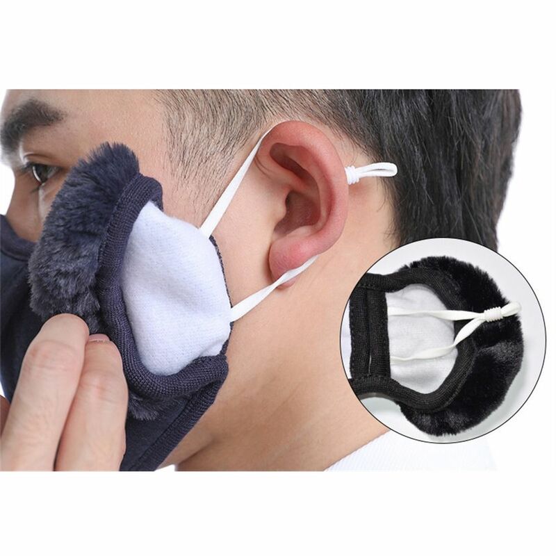 Warm Half Face Mask Daily Open Breathable Cold-proof Windproof Mouth Cover Cotton Neck Warmer Women Men