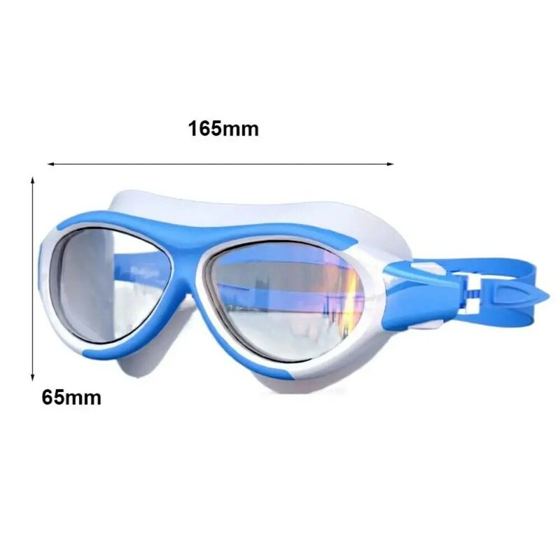 Gafas de natación HD para niños, montura grande de silicona, gafas de natación integradas antivaho